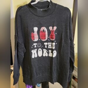 Maurices Joy To The World Sweatshirt Black xx Large